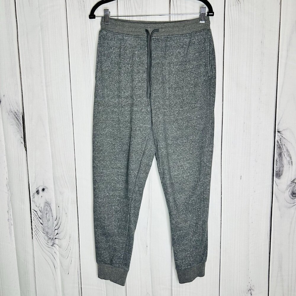 Jockey Sport Mens Size S Heather Gray Tapered Fleece Joggers Pants (30 x 27.5)
